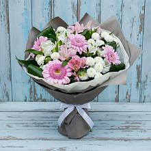 Букет цветов из:  Герберы, Альстромерии и Хризантемы #REPLACE_PRED# Мамонах