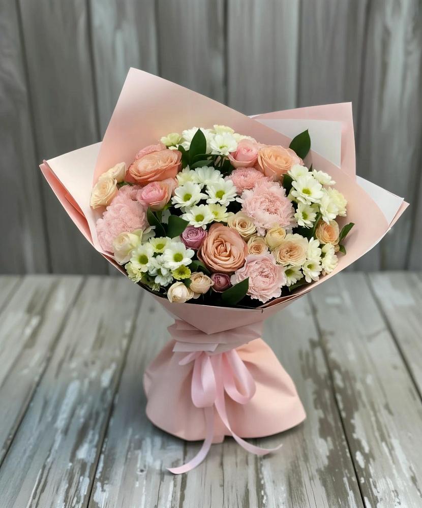 Букет цветов из: Гвоздики, Розы и Хризантемы в Мамонах