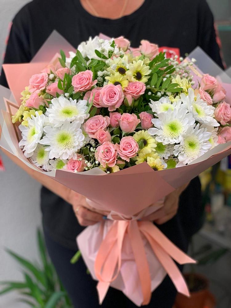 Букет цветов из: Розы и Хризантемы в Мамонах