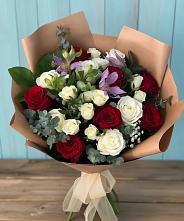 Букет цветов из:  Розы и Альстромерии в Мамонах