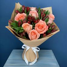 Букет цветов из:  Розы и Альстромерии в Мамонах