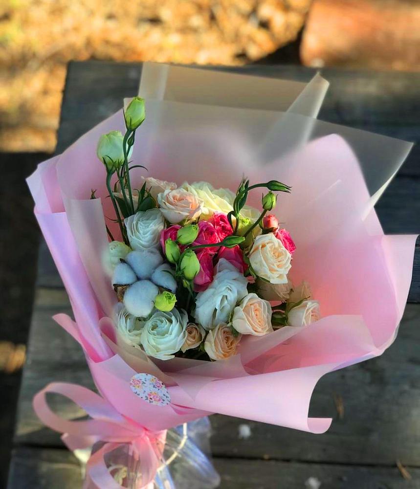 Букет цветов из: Розы и Лизиантусы в Мамонах