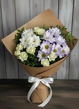 Букет цветов из:  Хризантемы и Розы в Мамонах
