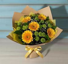 Букет цветов из:  Герберы и Хризантемы в Мамонах
