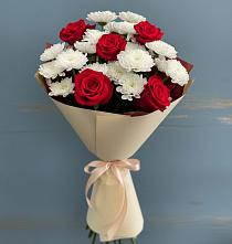 Букет цветов из:  Розы и Хризантемы в Мамонах