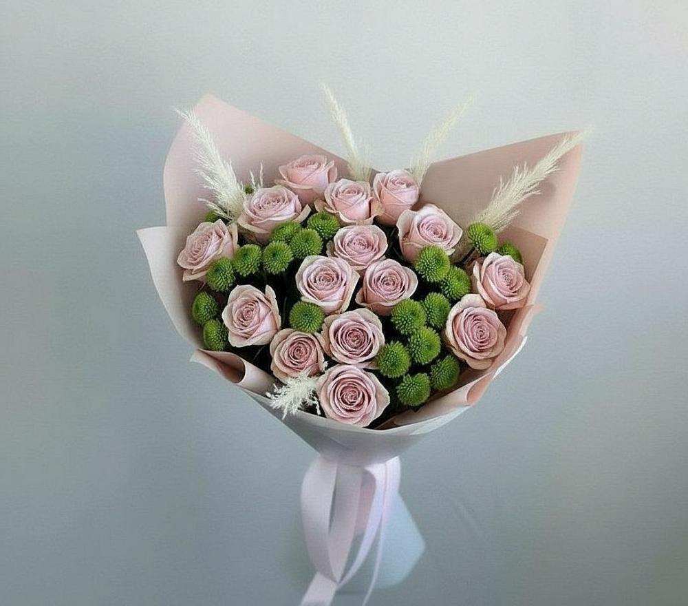 Букет цветов из: Розы и Хризантемы в Мамонах