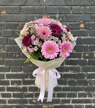 Букет цветов из:  Герберы и Хризантемы в Мамонах