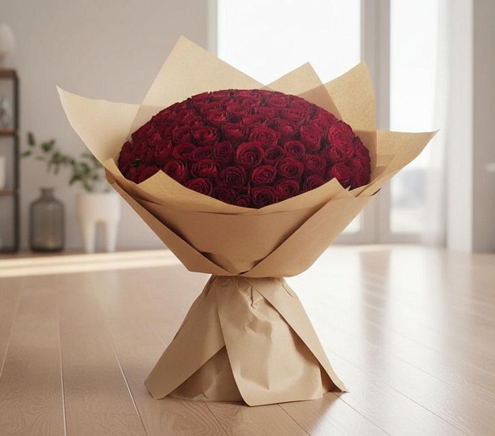 Букет 101 Красная роза в Мамонах