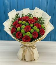 Букет цветов из:  Розы и Хризантемы в Мамонах