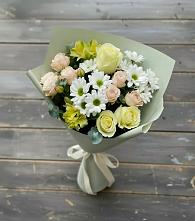 Букет цветов из:  Альстромерии, Розы и Хризантемы в Мамонах