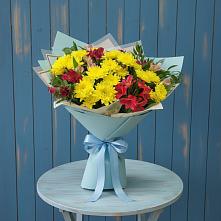 Букет цветов из:  Альстромерии и Хризантемы в Мамонах