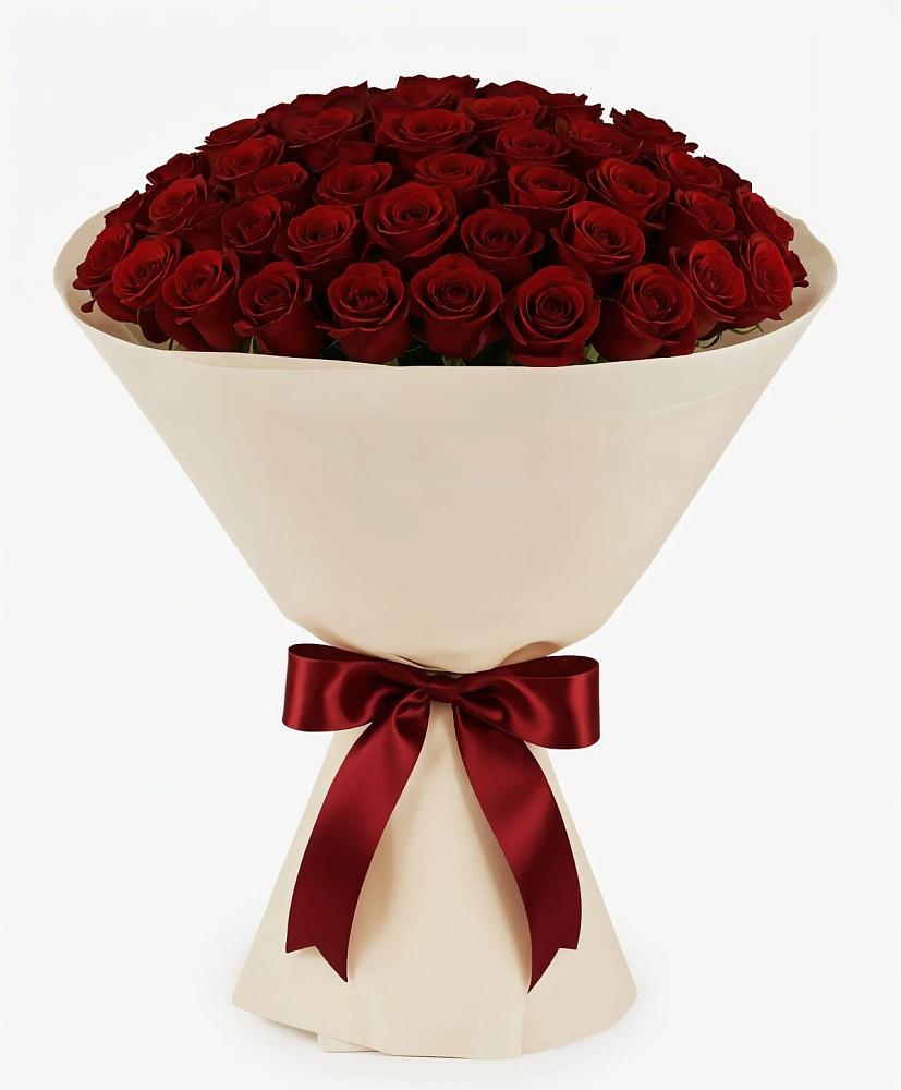 Букет 101 Бордовая роза Блэк Бакарра в Мамонах