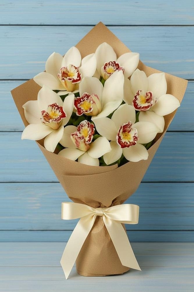 Букет цветов из: Орхидеи и Розы в Мамонах