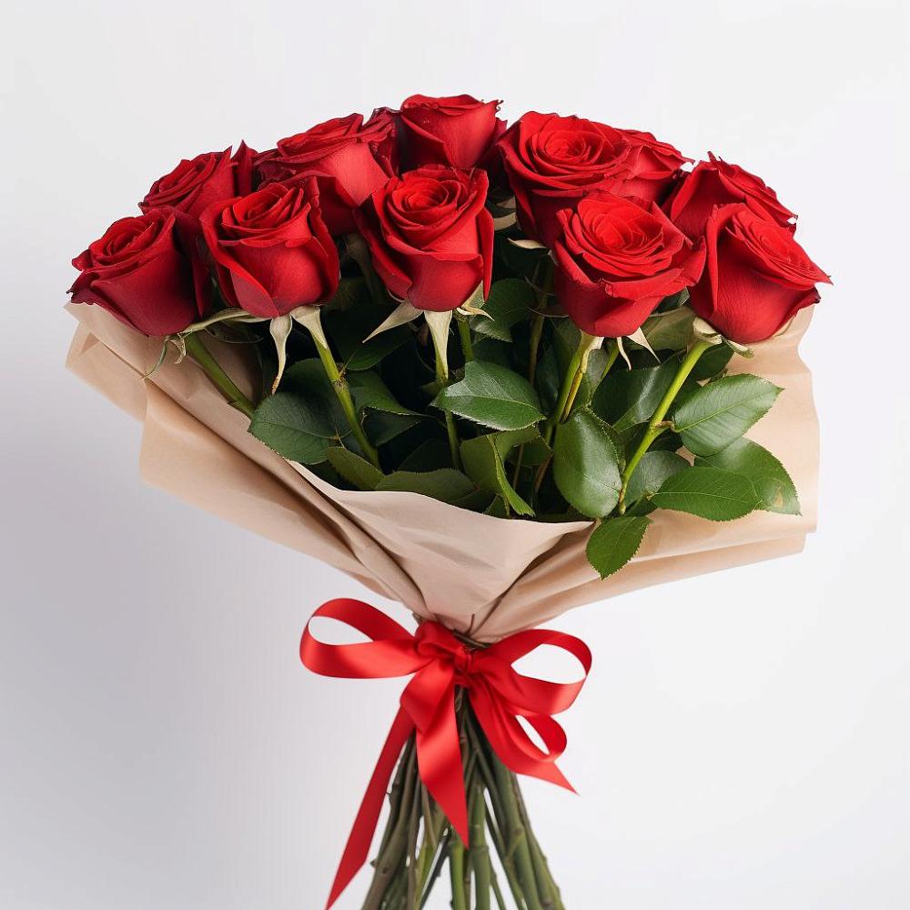 Букет 11 Красных роз Эдлесс Лав в Мамонах
